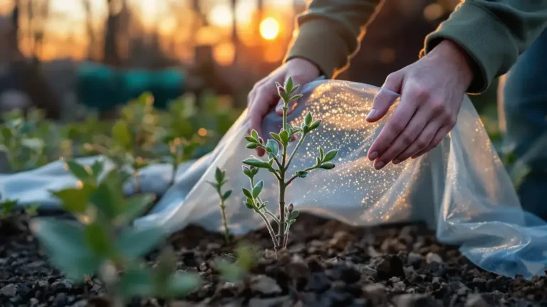 Deze gewoonte met het wintervlies, door velen over het hoofd gezien, kan uw planten redden bij onverwachte nachtvorst